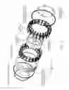 Fig. 08 - Interlocking compressible, paired spoke wheel system