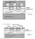 Fig. 03 - Structure for self-aligned silicide contacts to an upside-down FET by epitaxial source and drain