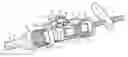 Fig. 01 - Linear recliner assembly with threaded linear drive rod and rotatably engaged gear stop