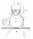 Fig. 01 - Roll coater having a recirculation loop for treating excess fluid