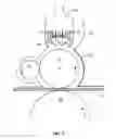 Fig. 08 - Roll coater having a recirculation loop for treating excess fluid