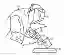 Fig. 01 - Tip-to-work distance communication system for a welding mask
