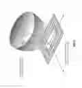 Fig. 44 - DISH ANTENNA USING A PROJECTED ARTIFICIAL MAGNETIC MIRROR