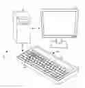 Fig. 01 - KEYBOARD WITH HINGED KEYS AND DISPLAY FUNCTIONALITY