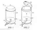 Fig. 02 - Trash receptable with adjustable bottom portion