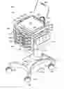 Fig. 01 - Medical cart, medication module, height adjustment mechanism, and method of medication transport