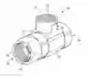Fig. 01 - Pilot light gas line connector assembly