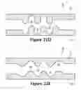 Fig. 34 - Method of manufacturing a contoured fluid-filled chamber with a tensile member