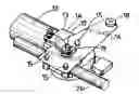 Fig. 01 - Vehicle windshield wiper motor having multiple attachment points, and mounting structure for said motor