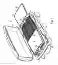 Fig. 02 - Cooking apparatus with pivoting shelf and hidden griddle