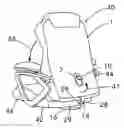Fig. 01 - Lock release assembly for a collapsible chair having a fold-down back