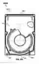 Fig. 06 - Low profile hard-disk drive enclosure cover which includes a flange recess for accommodating a SATA connector