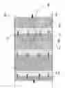 Fig. 01 - Simulated moving bed column with a limited degree of immersion of the distribution system and optional stiffening elements within the granular bed