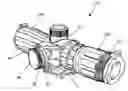 Fig. 01 - Rubber armored rifle scope with integrated external laser sight
