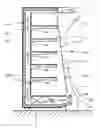 Fig. 01 - Device for generating an air wall in an upright refrigerated cabinet