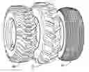 Fig. 01 - Tire replacement system for four-wheel-drive compact tractor