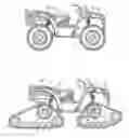 Fig. 01 - All-terrain vehicle (ATV) propellable on wheels or endless tracks