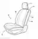 Fig. 01 - Seat back including integrated backrest and reinforcing composite layer