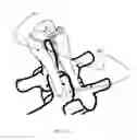Fig. 08 - Interarticulating spinous and transverse process staples for spinal fusion