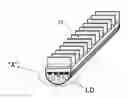 Fig. 01 - Light distribution using tapered waveguides in LED-based tubular lamps as replacements of linear fluorescent lamps