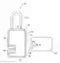 Fig. 01 - Locking mechanism, for a padlock for example, in which a shackle can be severed for luggage inspection and then relocked