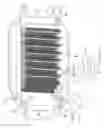 Fig. 04 - Compact, high-effectiveness, gas-to-gas compound recuperator with liquid intermediary