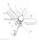 Fig. 08 - Sub sea central axis turbine with rearwardly raked blades