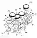 Fig. 01 - INTERNAL COMBUSTION ENGINE WITH ROCKER MEMBER-AFFECTED STROKE