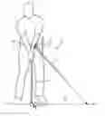 Fig. 01 - Golf swing training device for correcting arm position and hip rotation sequence