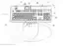 Fig. 01 - Computer keyboard with ultrasonic user proximity sensor