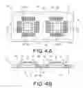 Fig. 05 - Semiconductor device having a first conductive member connecting a chip to a wiring board pad and a second conductive member connecting the wiring board pad to a land on an insulator covering the chip and the wiring board