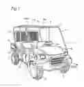 Fig. 02 - Pick-up style utility vehicle with expandable cargo bed