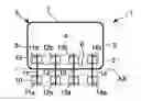 Fig. 01 - Hinge arrangement for airbag flap hinged on a dashboard