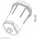 Fig. 18 - Filter element and filter assembly including locking mechanism