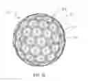 Fig. 20 - Golf ball surface patterns comprising a channel system