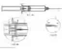 Fig. 22 - Retrobulbar syringe including soft cannula distal end