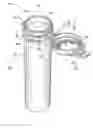 Fig. 01 - Specimen container with cap having a snap-fit partially open position