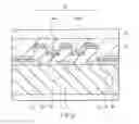 Fig. 13 - Display device with step configuration in the insulating layer