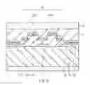 Fig. 14 - Display device with step configuration in the insulating layer