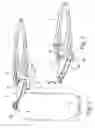 Fig. 02 - Retaining brace having a clamp for grasping bottle necks