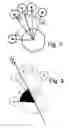 Fig. 04 - Automatic orientation of items on a touch screen display utilizing hand direction