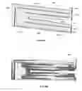 Fig. 28 - Probe devices formed from multiple planar layers of structural material with tip regions formed from one or more intermediate planar layers