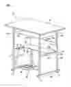 Fig. 02 - Adjustable desk and footrest assembly