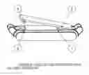 Fig. 01 - Linear clip mount comprising an open track in a tongue mounting an immovable guide in a buckle that locks by a levered and sprung projection