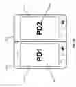Fig. 13 - KEYBOARD FILLING ONE SCREEN OR SPANNING MULTIPLE SCREENS OF A MULTIPLE SCREEN DEVICE