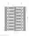 Fig. 23 - Printhead integrated circuit with end nozzles firing at multiple dot positions