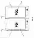 Fig. 13 - Keyboard fills bottom screen on rotation of a multiple screen device