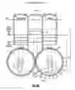Fig. 10 - Internal combustion engine with exhaust-phase power extraction serving cylinder pair(s)