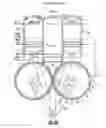 Fig. 15 - Internal combustion engine with exhaust-phase power extraction serving cylinder pair(s)