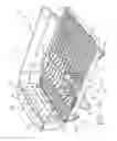 Fig. 02 - Dish rack with adjustable spout and removable drip tray